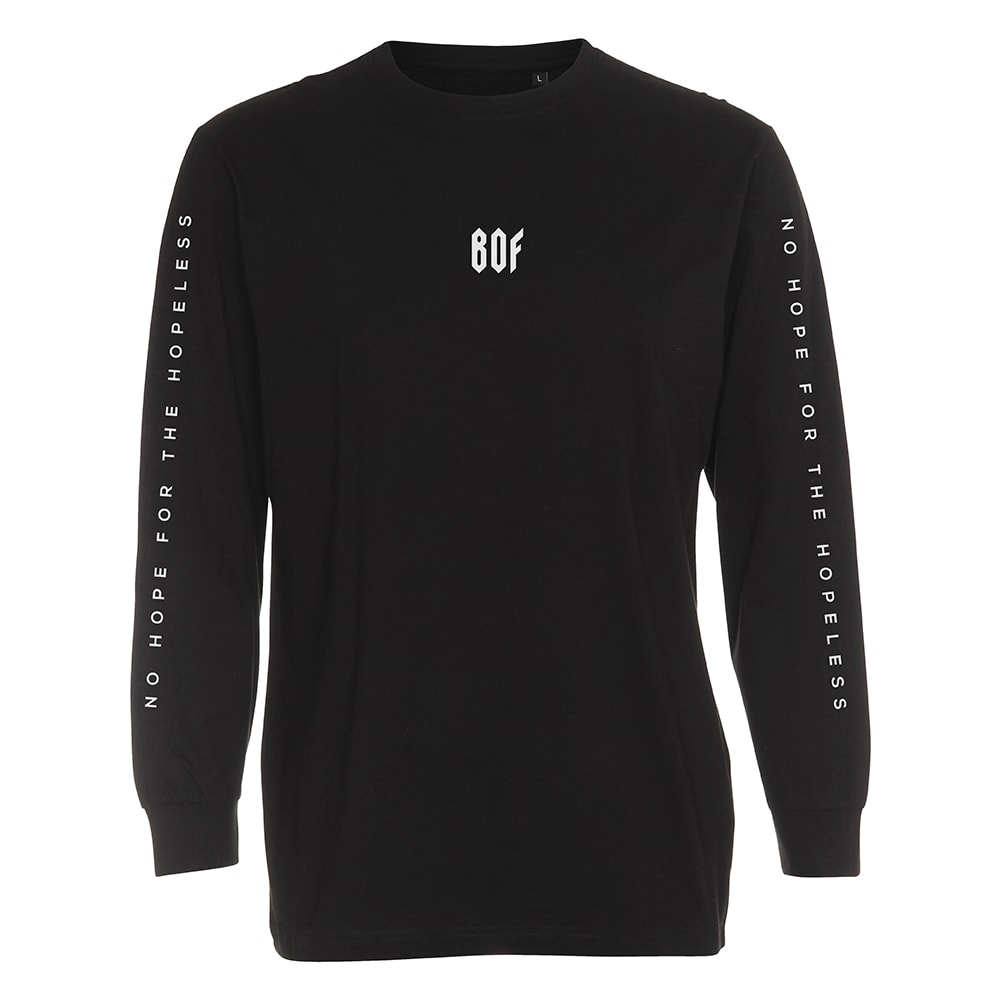 Block of Flats - Longsleeve - No Hope - Musta (White)