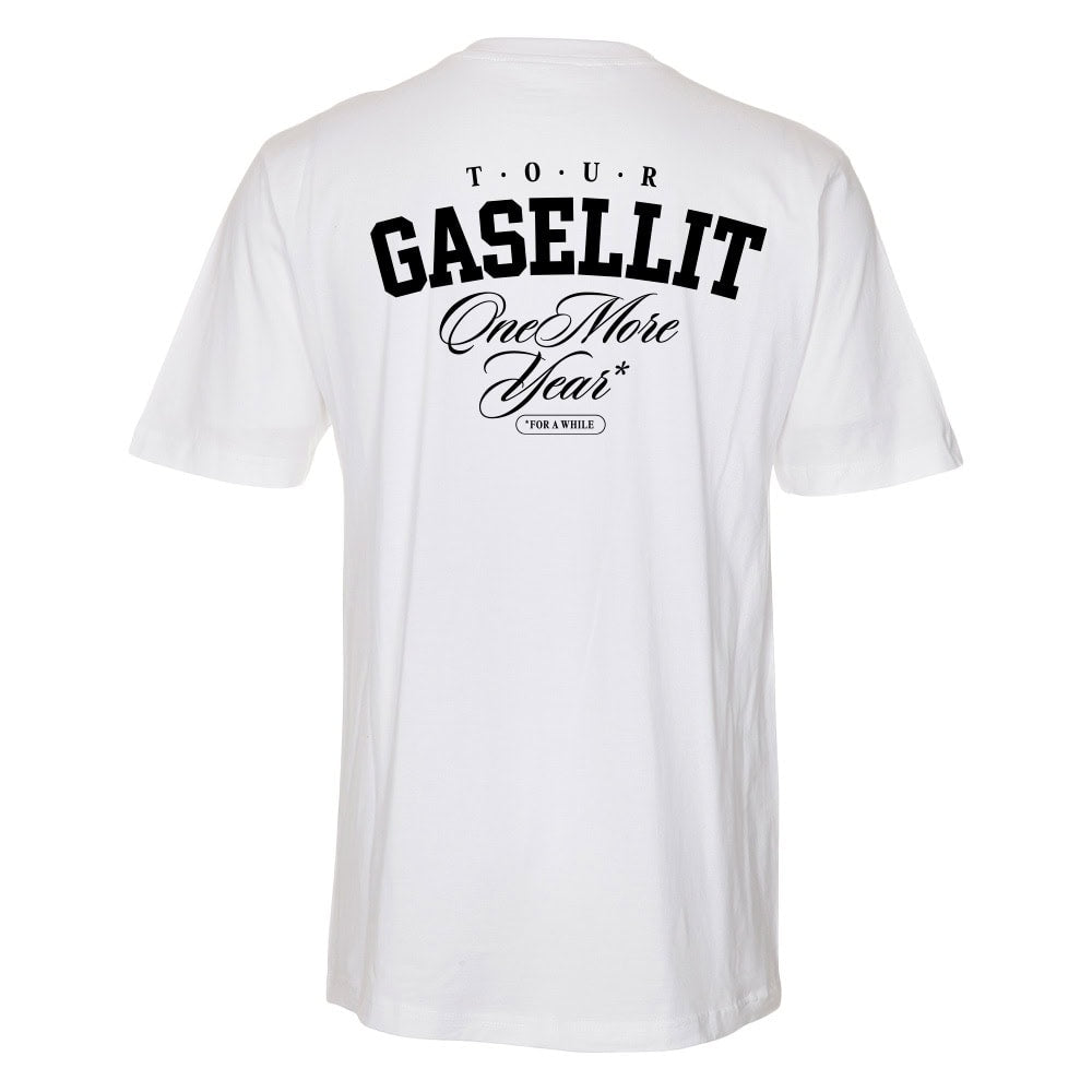 Gasellit - One More Year Tour T-paita, valkoinen, selkäprintti