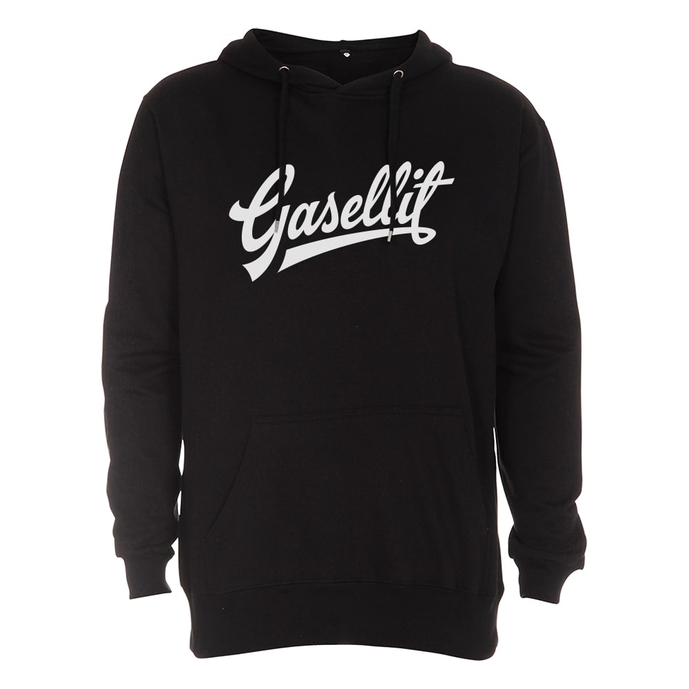 Gasellit - Script Logo Huppari (black/white)