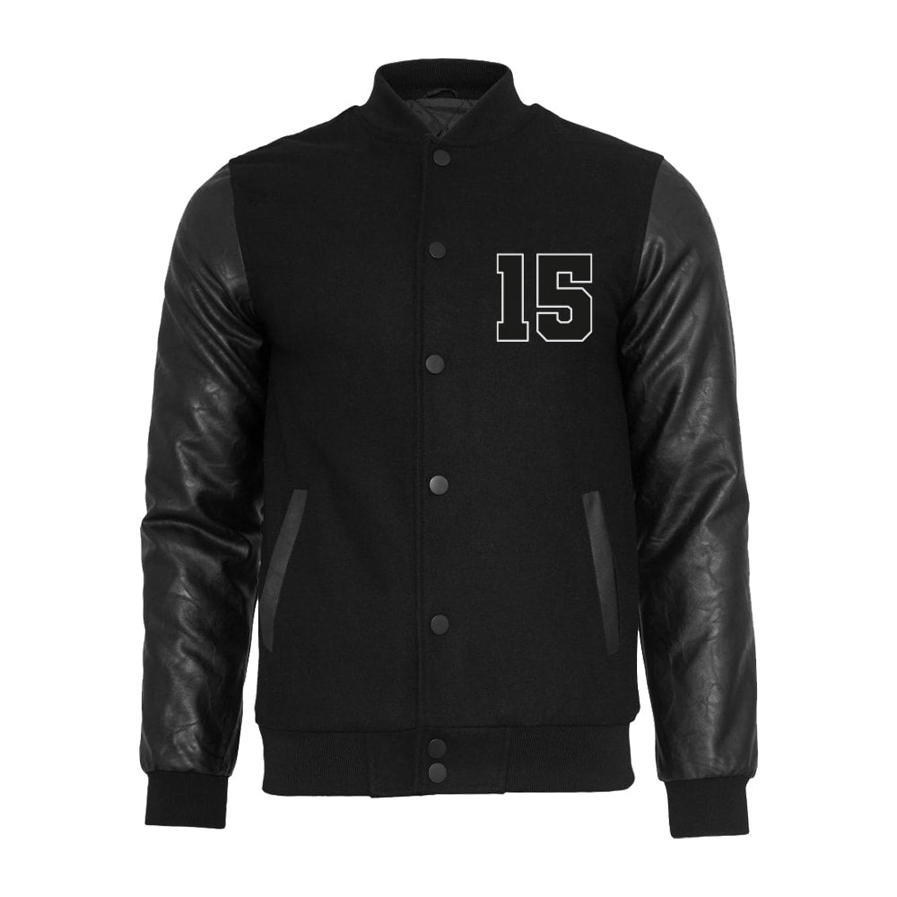 Gasellit - 15v Varsity Jacket, musta, edestä