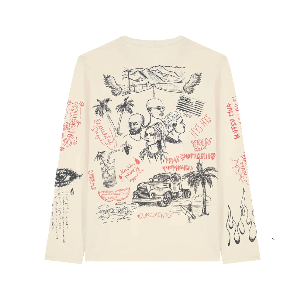 Haloo Helsinki! - Longsleeve - California - Luonnonvalkoinen