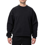 Crew Essentials By Hel Goods BLANCO - Modern Fit Crewneck - Musta