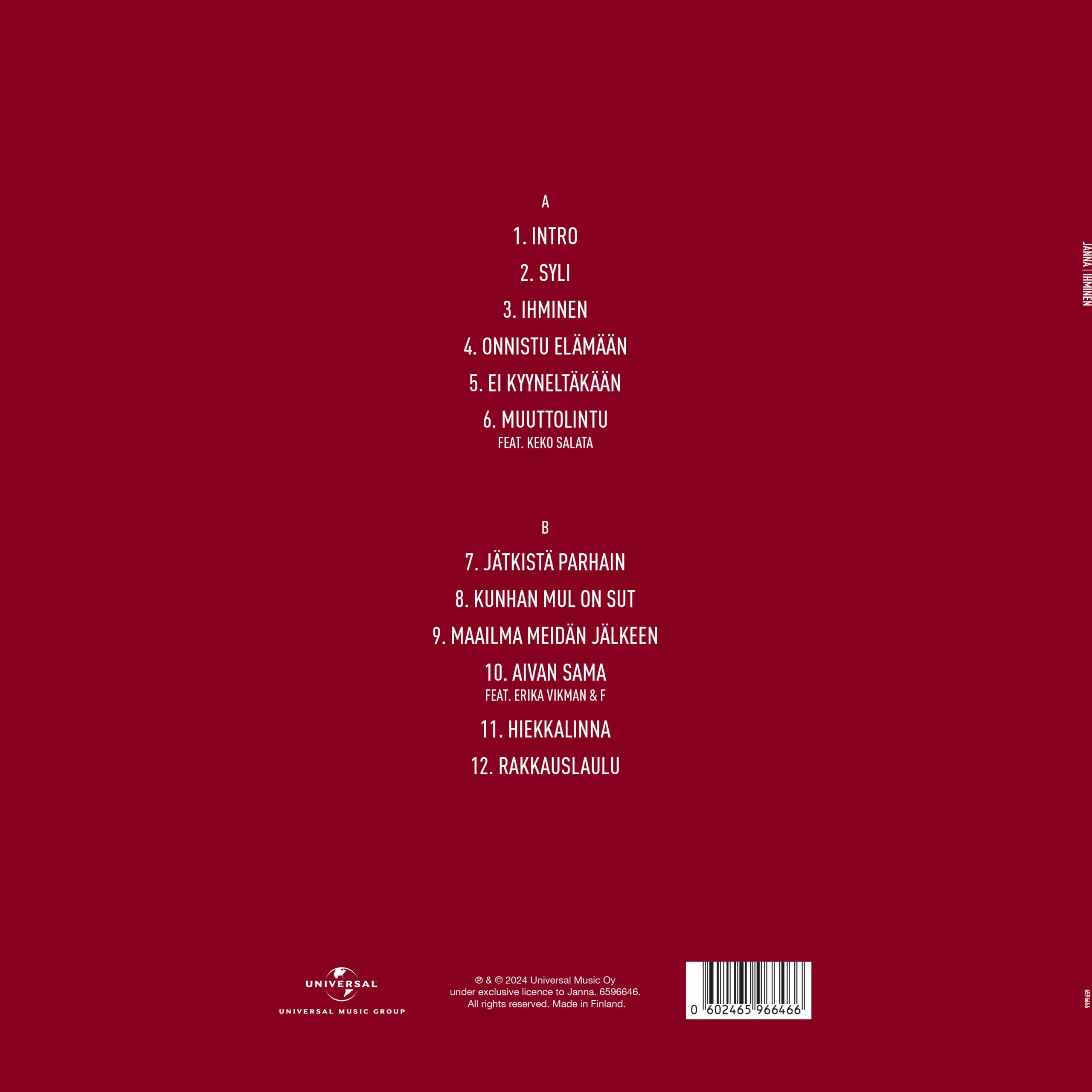 Janna - Ihminen CD