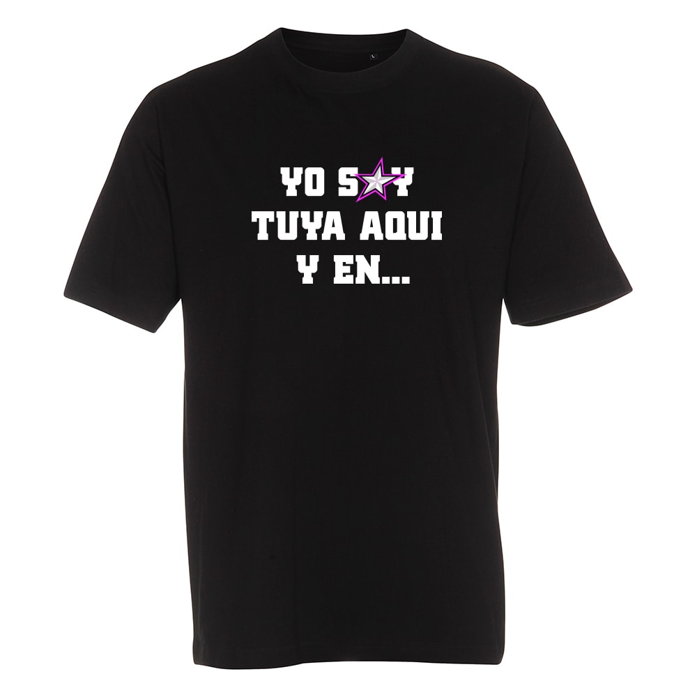 Joalin - T-Shirt - Yo Say Tuya Aqui Y En… MARTE - Black