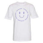 Kerhotalo Smiley T-paita (white), rinta, lila