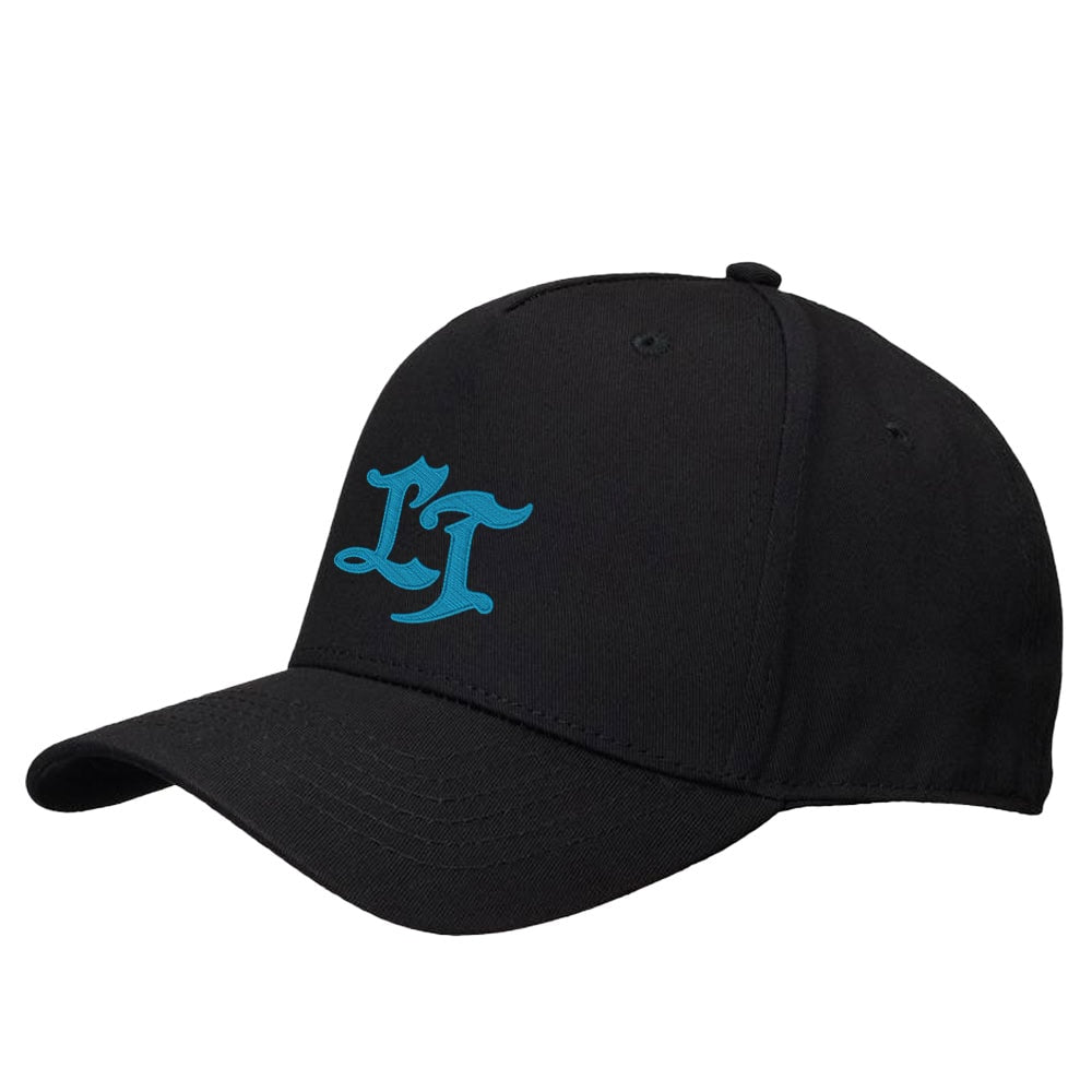 Lahen Turkoosi LT Baseball Cap, sivuprofiili, musta