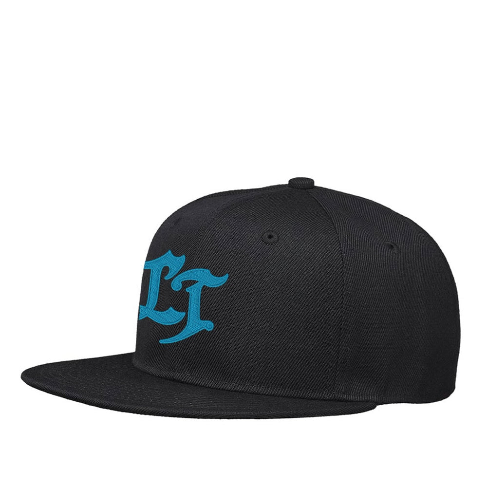 Lahen Turkoosi LT Snapback, sivuprofiili, musta