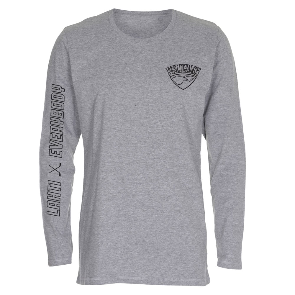 Pelicans Classics - Monocolor LVE Longsleeve (grey) - 1-väri painatus rinnassa vasemmalla rinnassa - oikealla hihassa