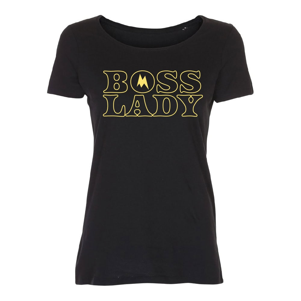 Maija Vilkkumaa - Lady Fit T-Paita - Boss Lady - Musta