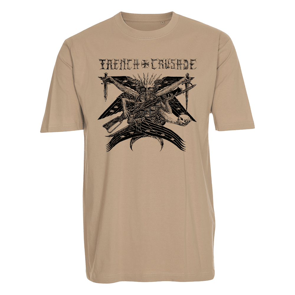 Trench Crusade - T-Shirt - Rifle Angel by mysticbarbarism - Beige