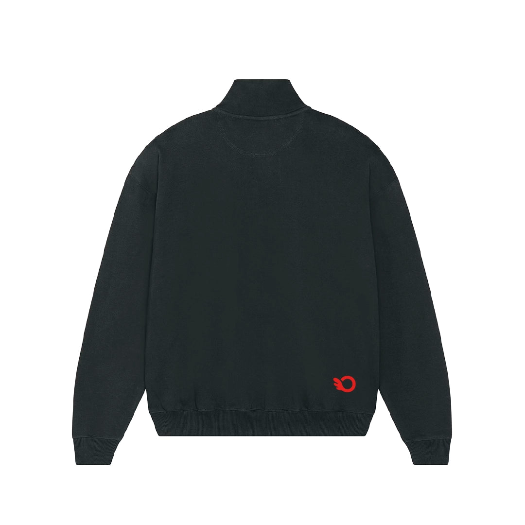Onnibus - 1/4 Zip College - OnniClub - Musta