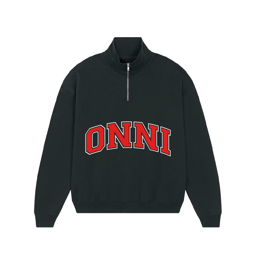 Onnibus - 1/4 Zip College - OnniClub - Musta