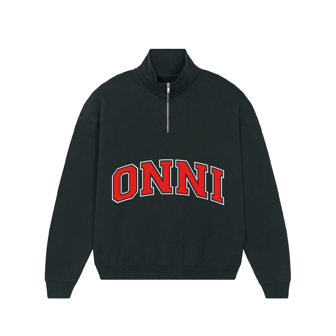 Onnibus - 1/4 Zip College - OnniClub - Musta