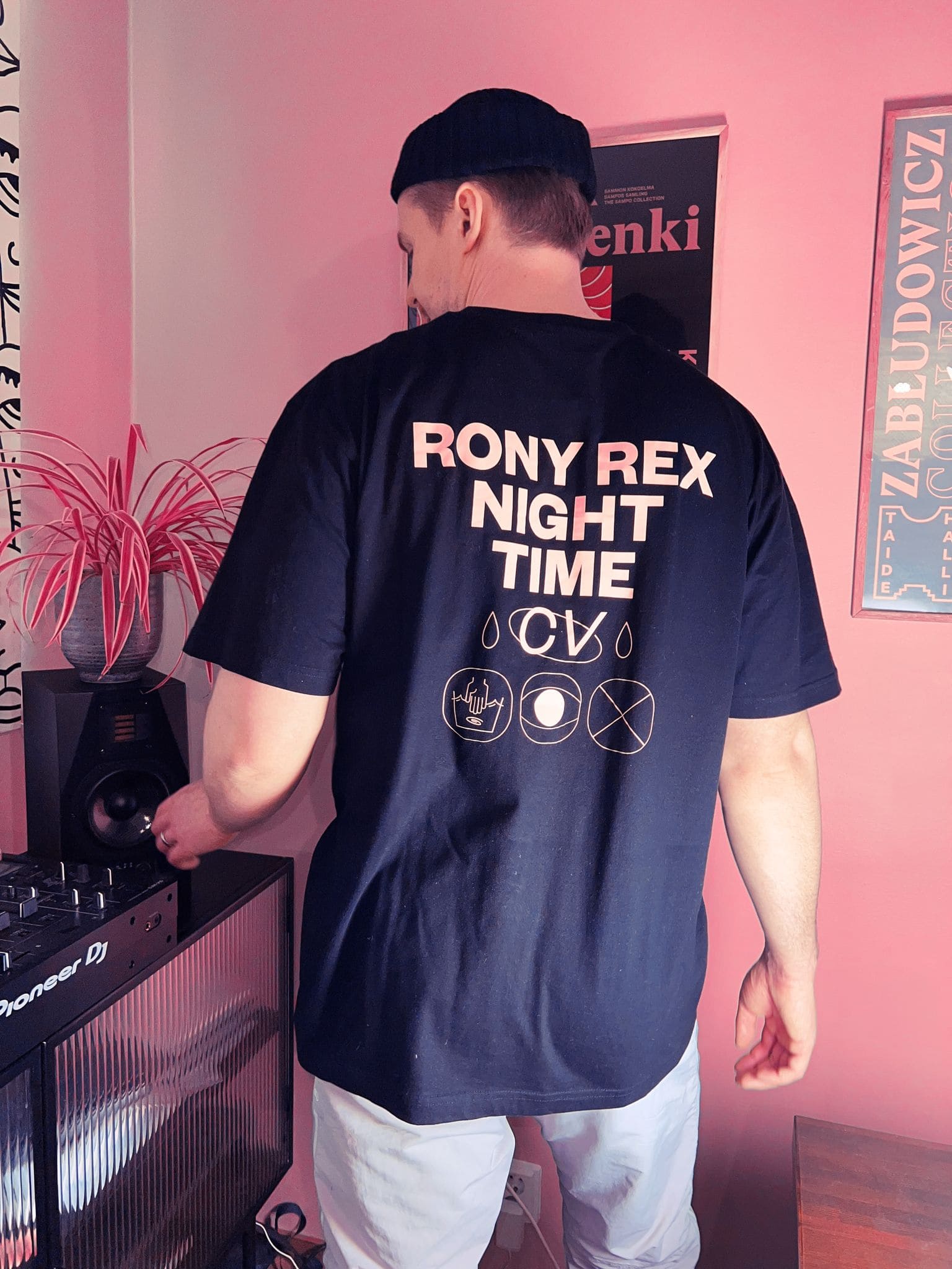 Rony Rex - T-Paita - Night Time CV - Valkoinen