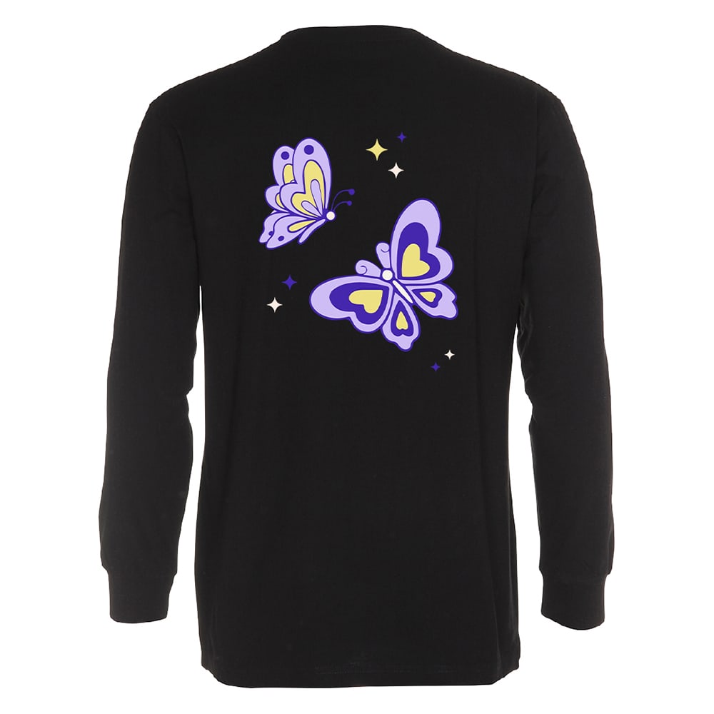Selvin päin Longsleeve black, selkä