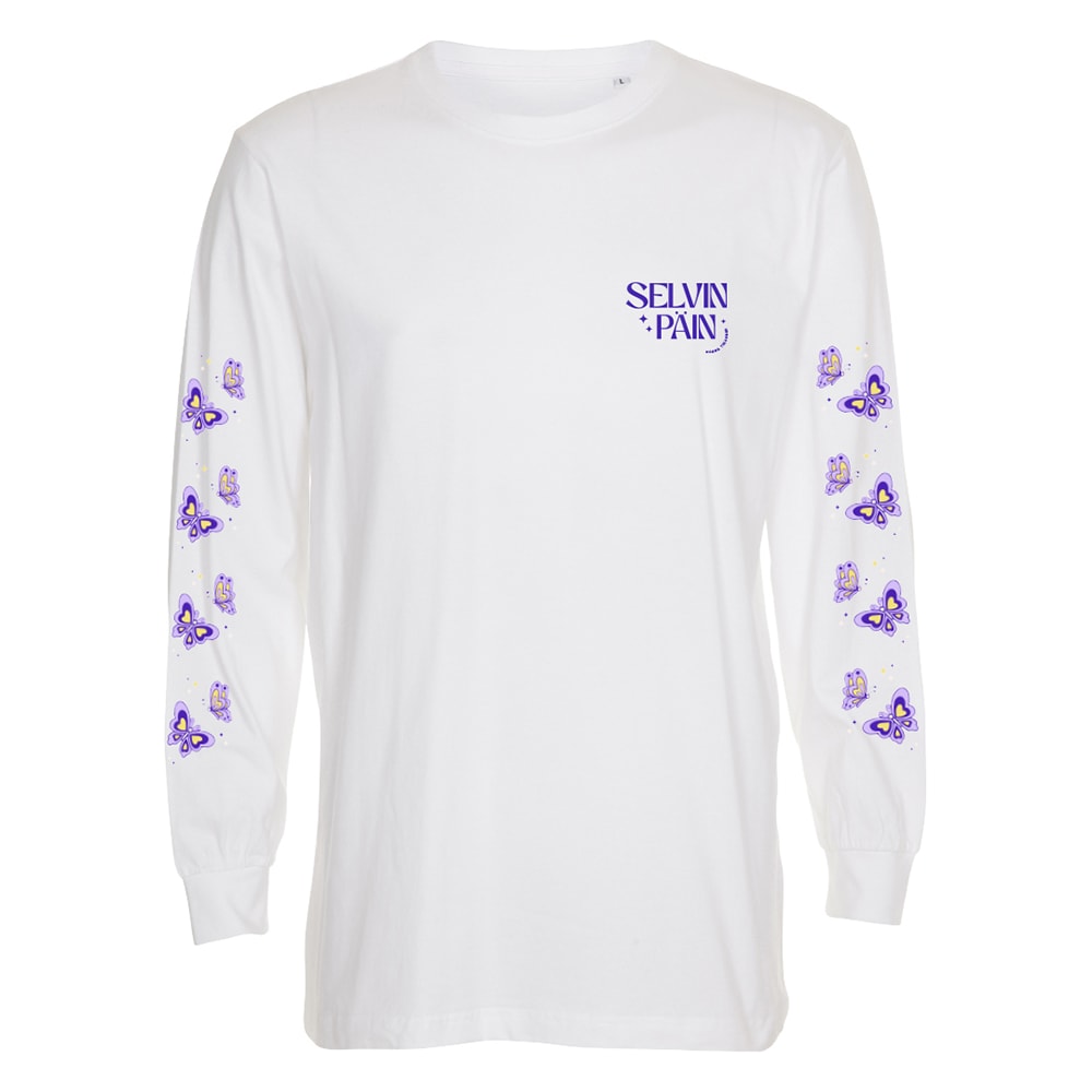 Selvin päin Longsleeve white