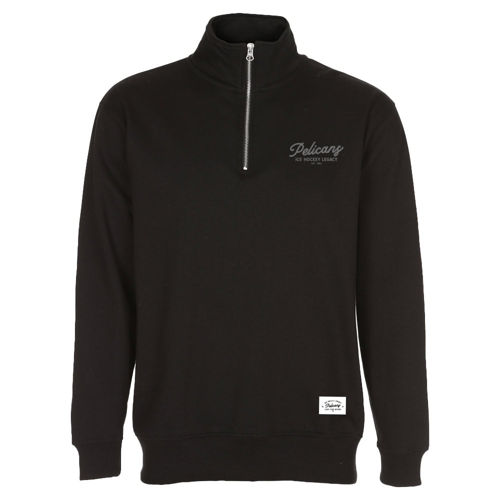 Pelicans Legacy - Stamp 1/4 Zip College, musta, etupuoli
