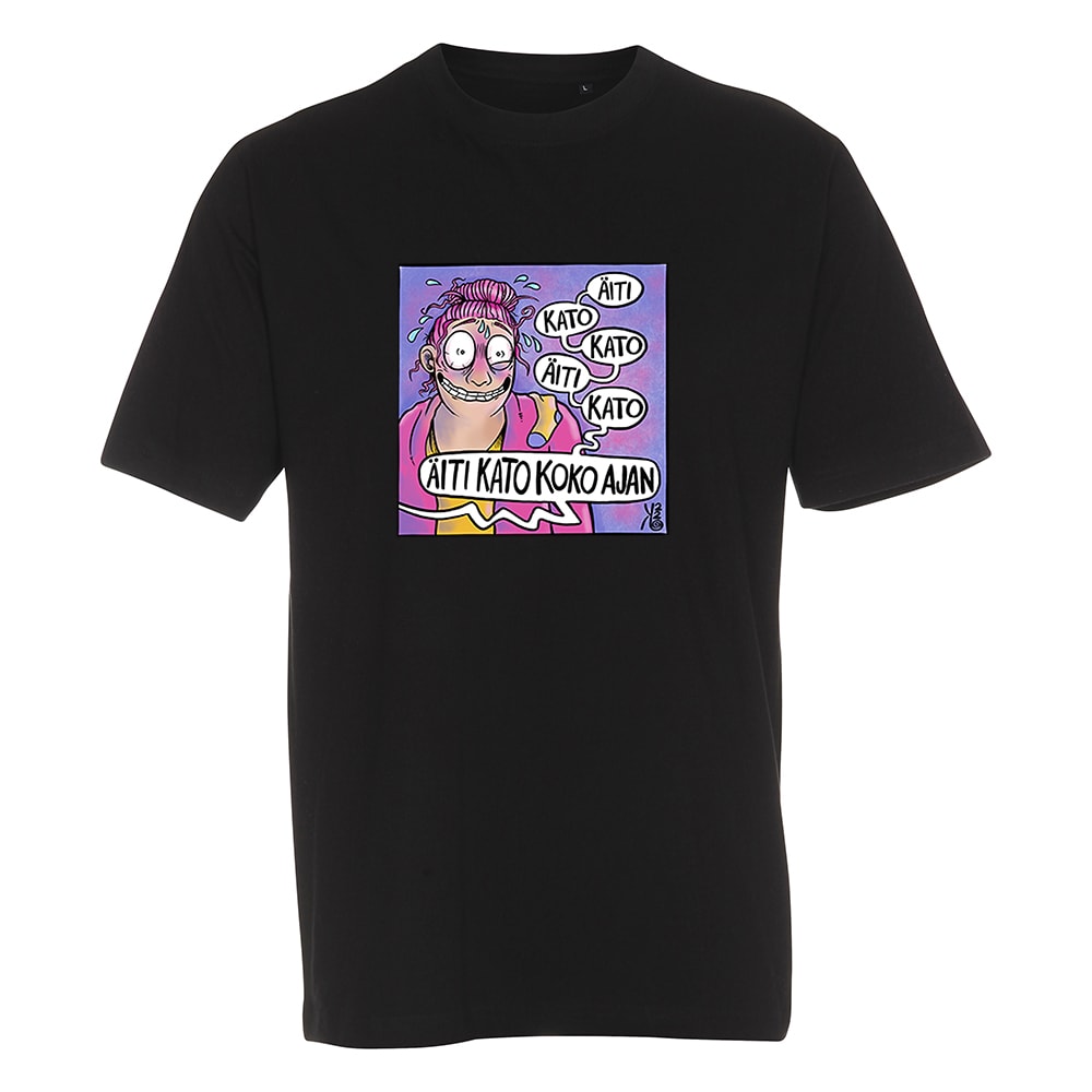 Tinna Henriikka - Äiti kato koko ajan T-paita, musta