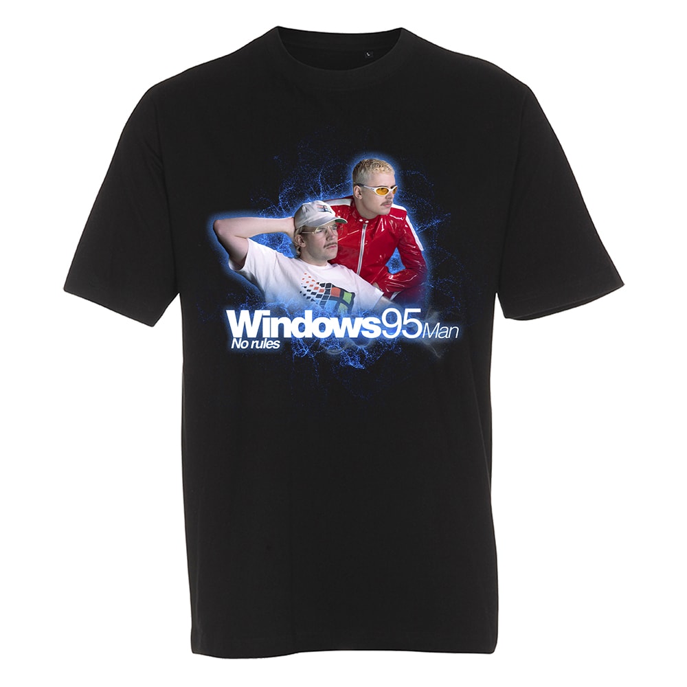 Windows95man No Rules t-paita, musta