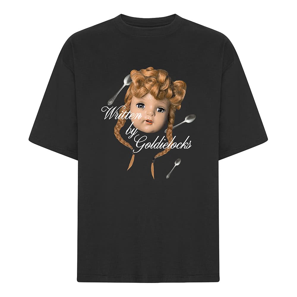 Written by Goldielocks T-paita, musta