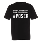 Anal Thunder - T-Paita - #POSER - Musta