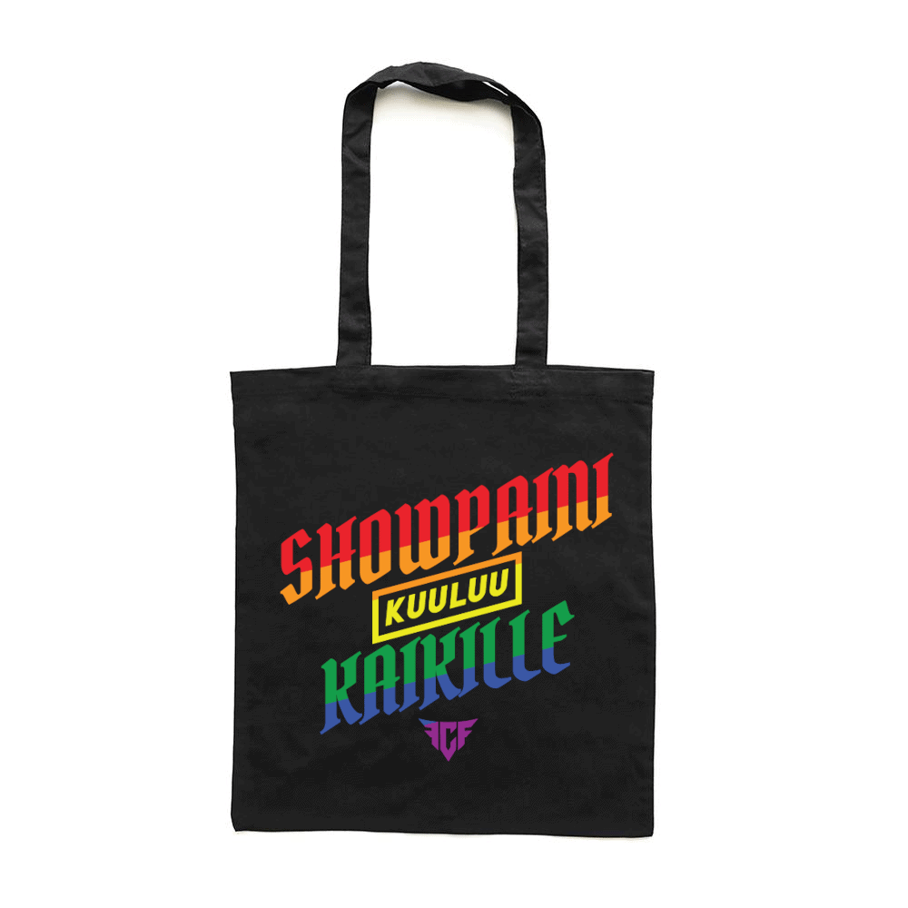 FCF Showpaini kuuluu kaikille pride kangaskassi
