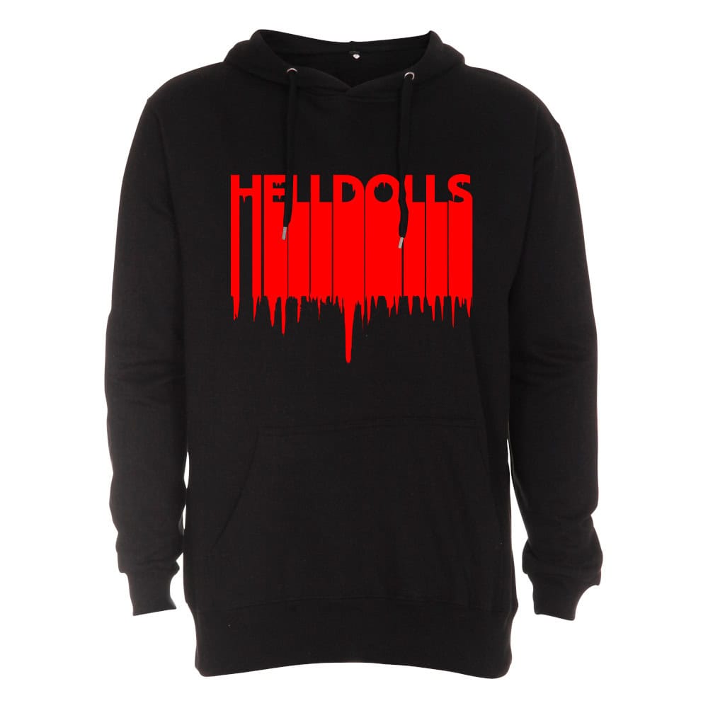 HELLDOLLS - Huppari - Halloween Logo - Musta