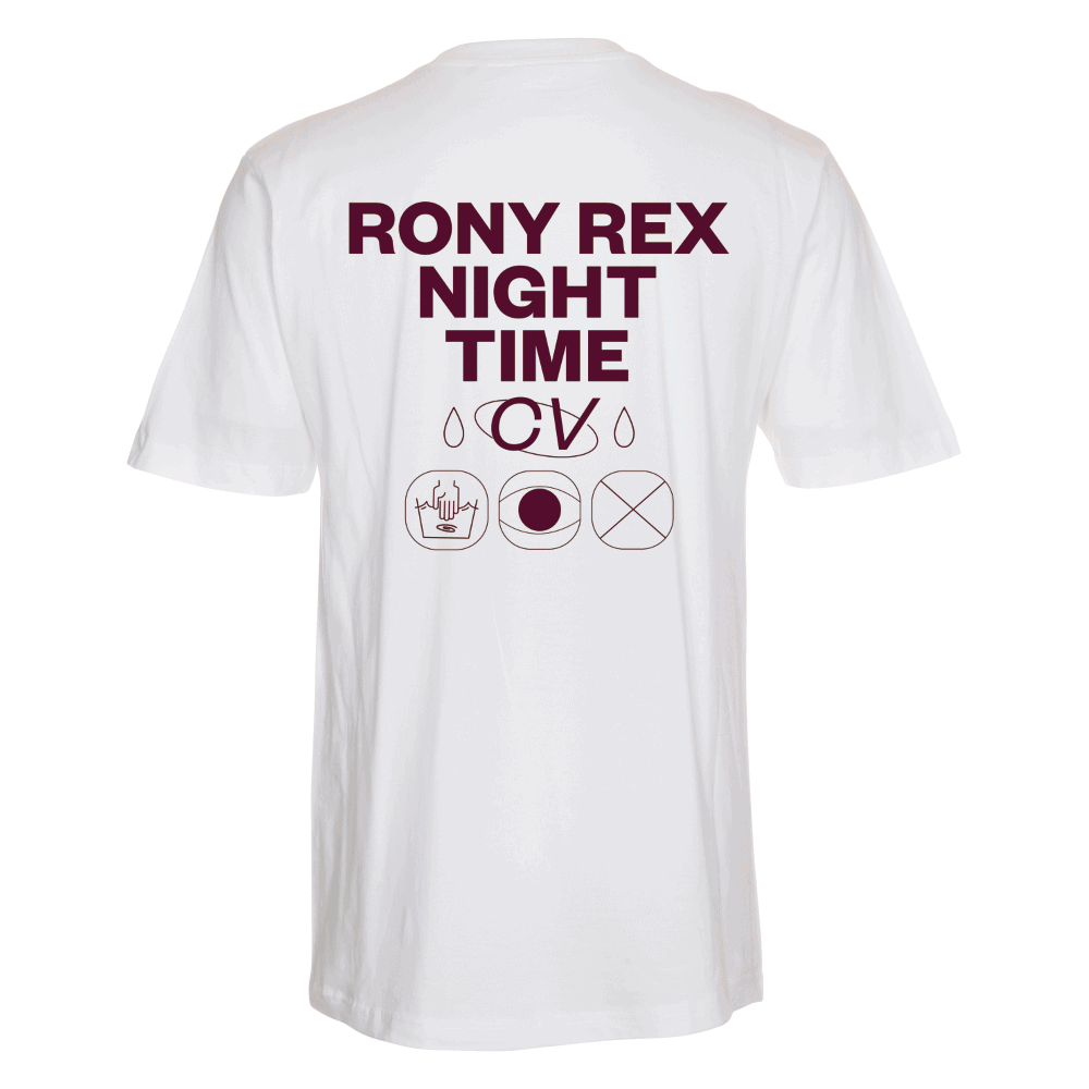 Rony Rex - T-Paita - Night Time CV - Valkoinen