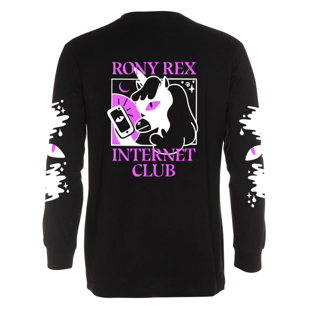 Rony Rex - Longsleeve - Internet Club - Musta