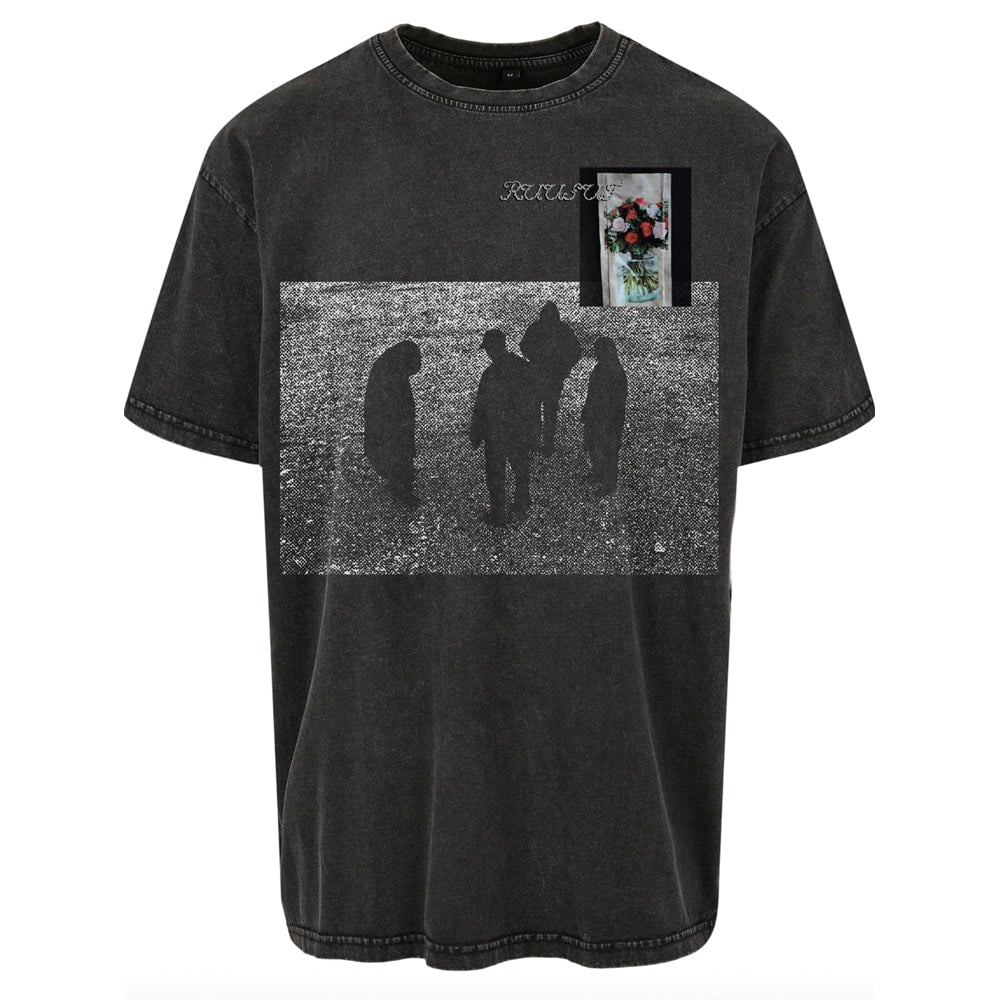 Ruusut x Helen Korpak x GRMMXI - T-Paita - Acid Washed Black