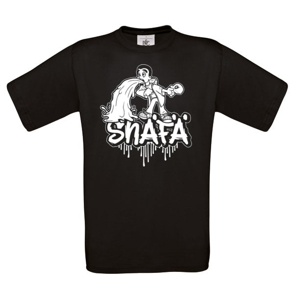 Snäfä - T-Paita - Oksennus - Musta