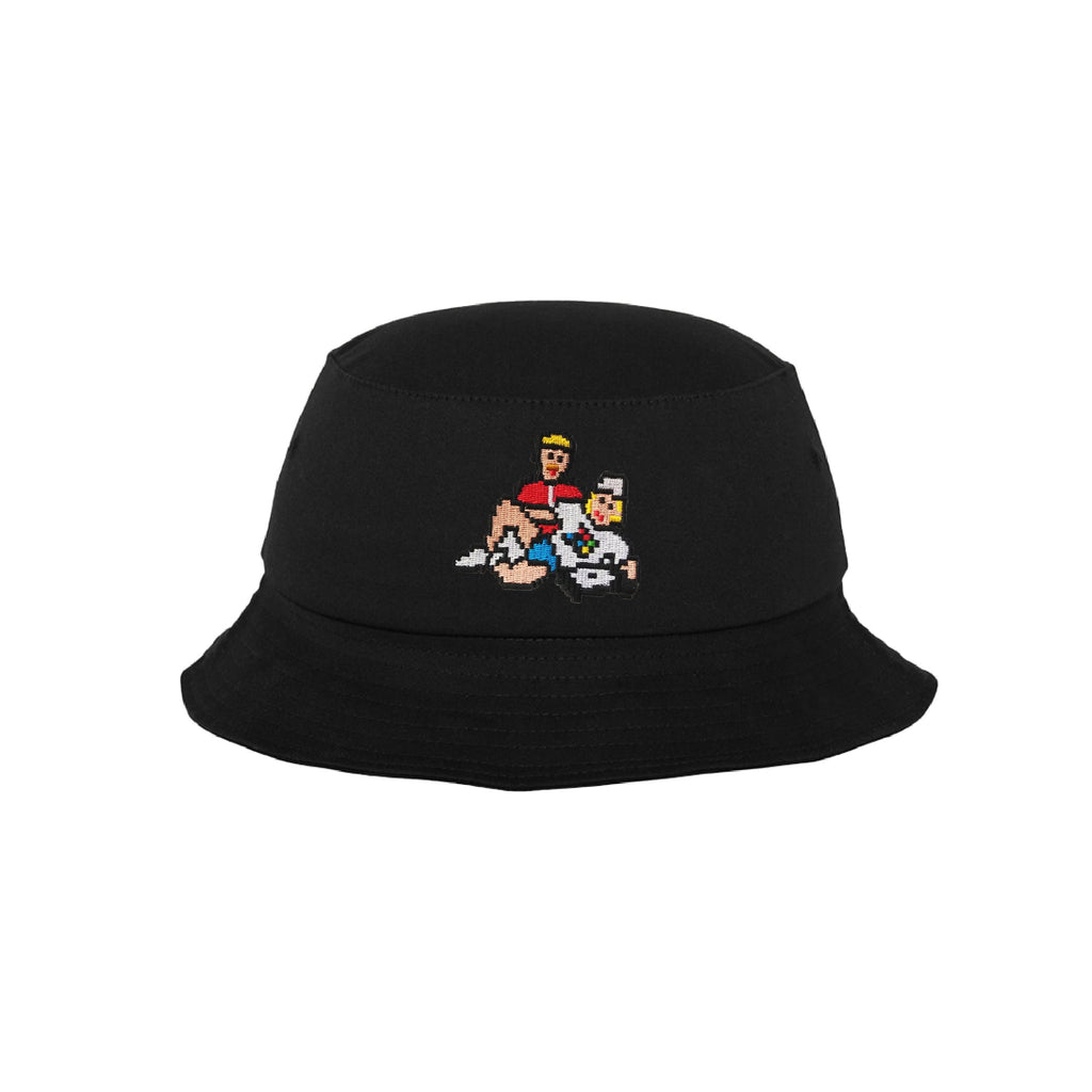 Windows95man - No Rules Pixel Bucket Hat, musta