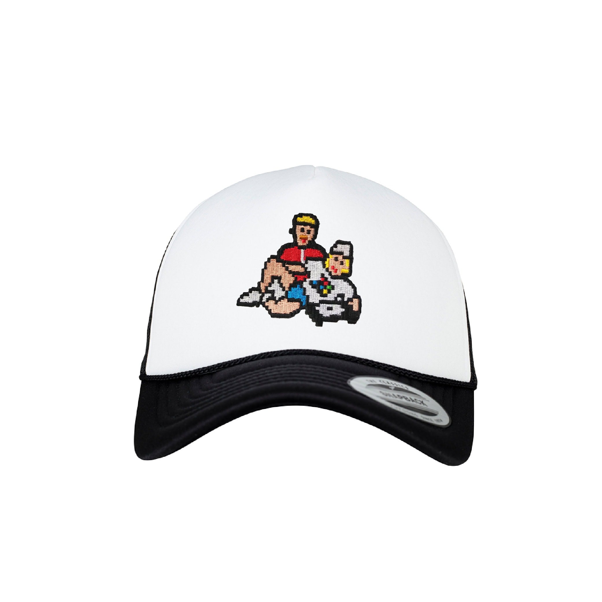 Windows95man - No Rules Pixel Trucker, mustavalkoinen